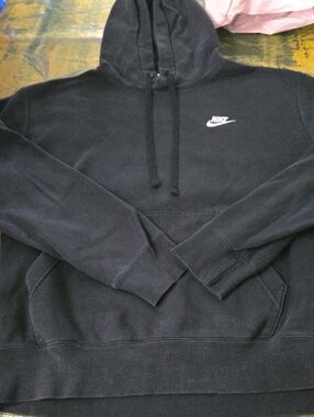 Nike Black Hoodie with White Swoosh Logo 23P 26 L